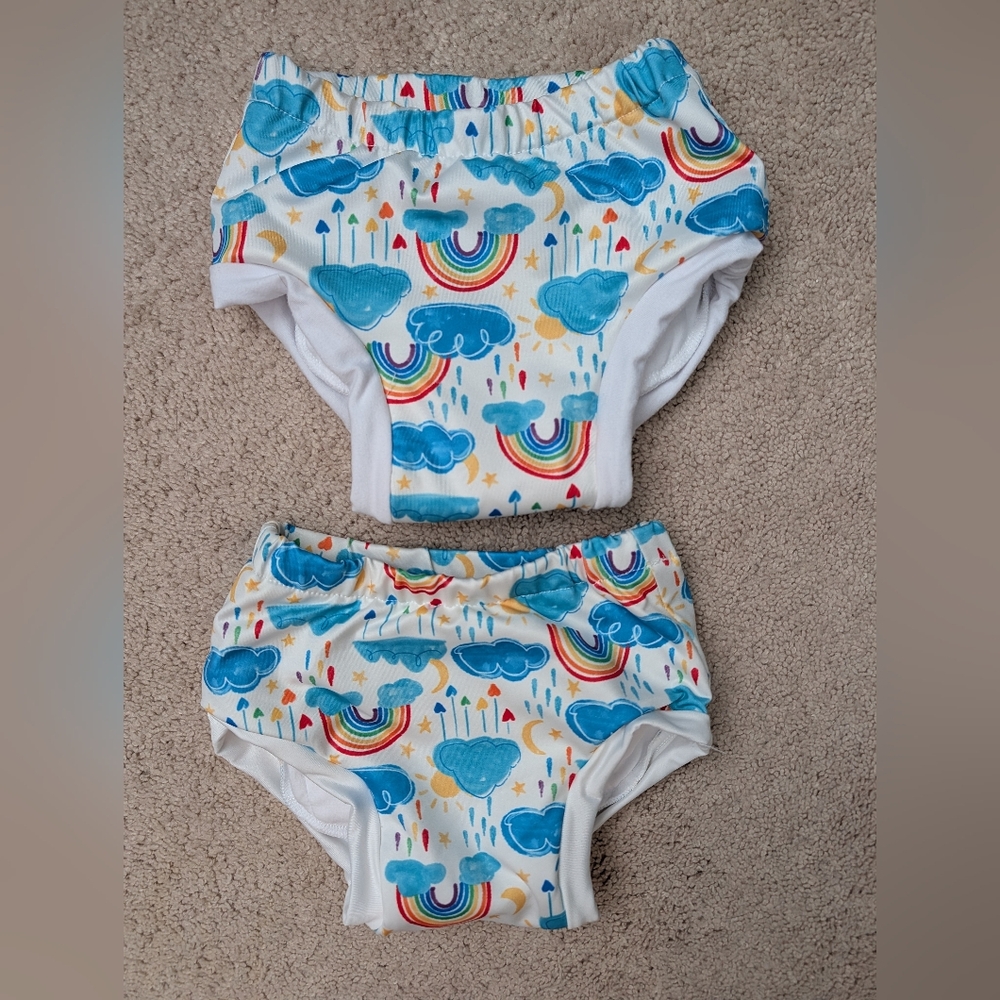 Colorful Rainbow and Cloud Kids Training Pants